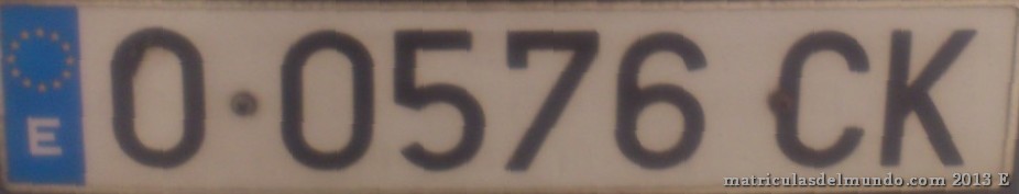 Matrícula de Asturias O-CK 0576
